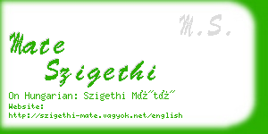mate szigethi business card